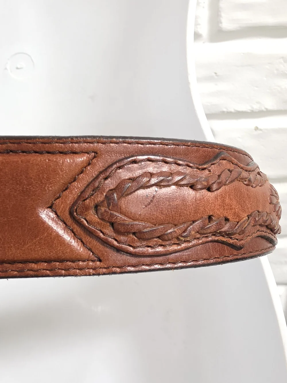 Vintage 1991 Leather Western Belt Size 30